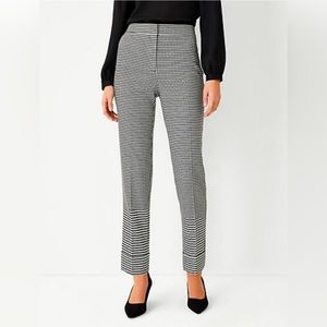 NWT Ann Taylor Petite High Waist Curvy Ankle Pant Houndstooth